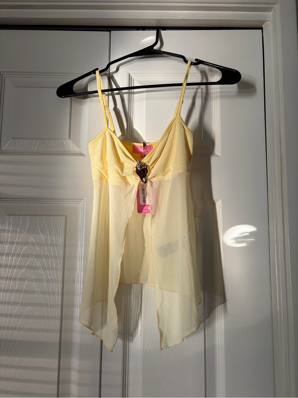 Women's brand-new Edikted butter-yellow summer top, size XS